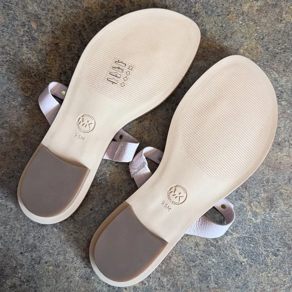 MICHAEL Michael Kors Aubrey Cutout Leather T-Strap Sandals - Picture 8 of 12